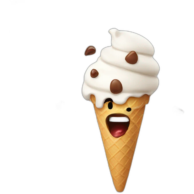 ice cream accident emoji