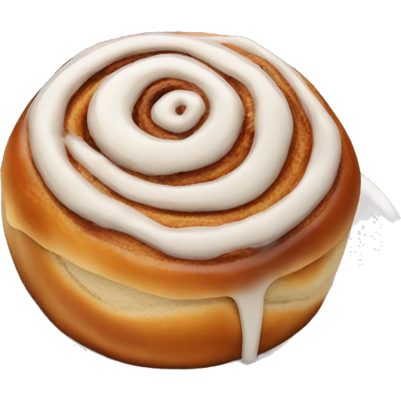 Cinnamon bun with icing emoji