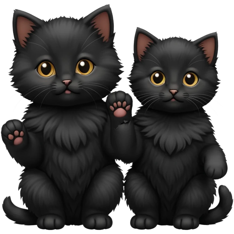 Black baby kittens emoji