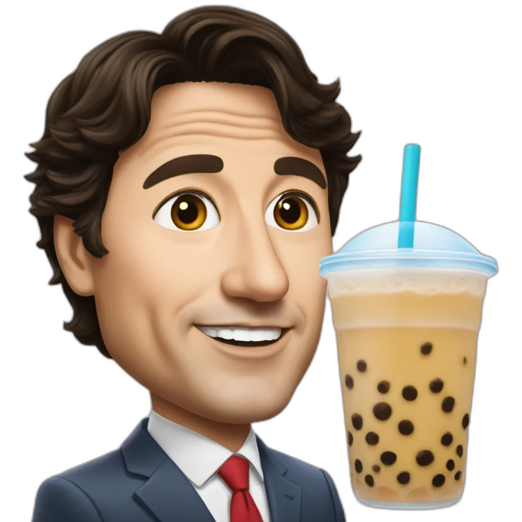 justin trudeau as bubble tea emoji