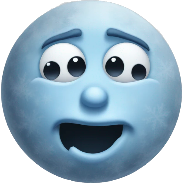 frozen moon face emoji