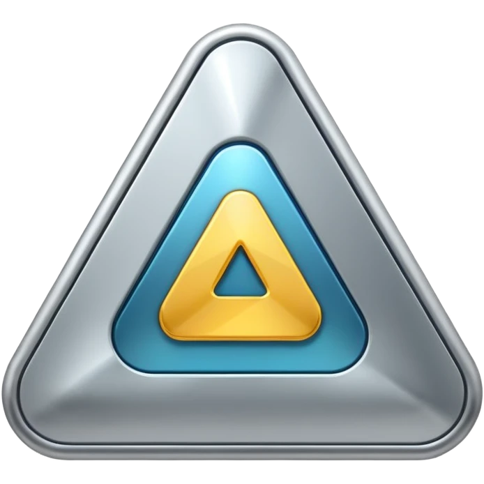 Troj uhelník jako play button emoji