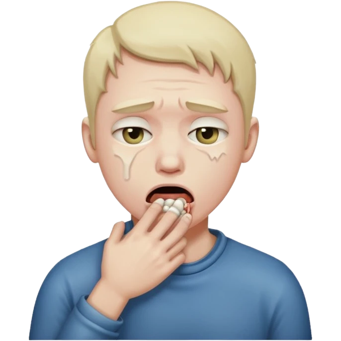 person choking themselves emoji