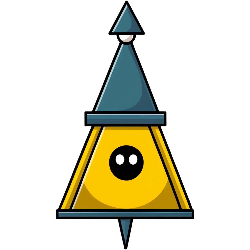 Bill Cipher with one eye and tiny arms from Gravity Falls emoji