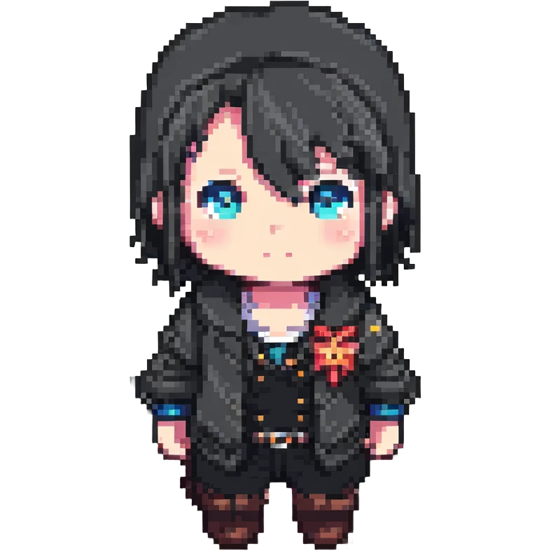 anime character in pixel art style emoji