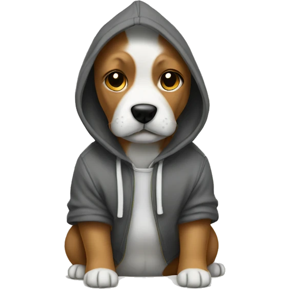 Dog wear a hoodie  emoji