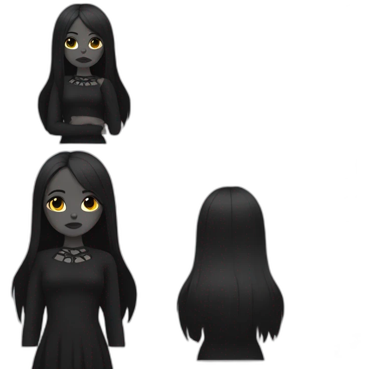 goth girl with autism emoji
