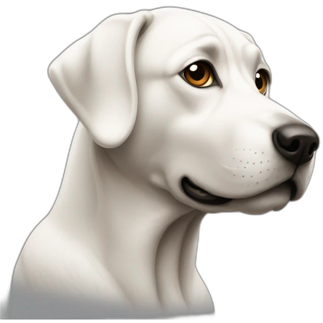 a dog mezocephalic in profile emoji