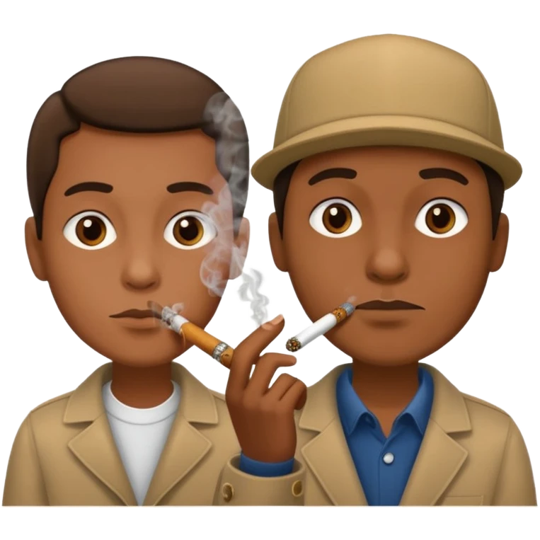 Two people smoking a blunt emoji