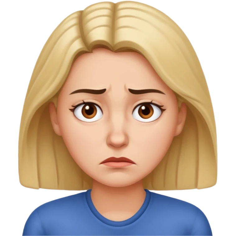 A worried woman emoji