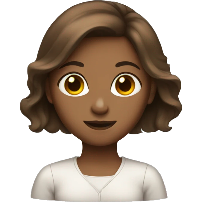 Brown hair girl emoji