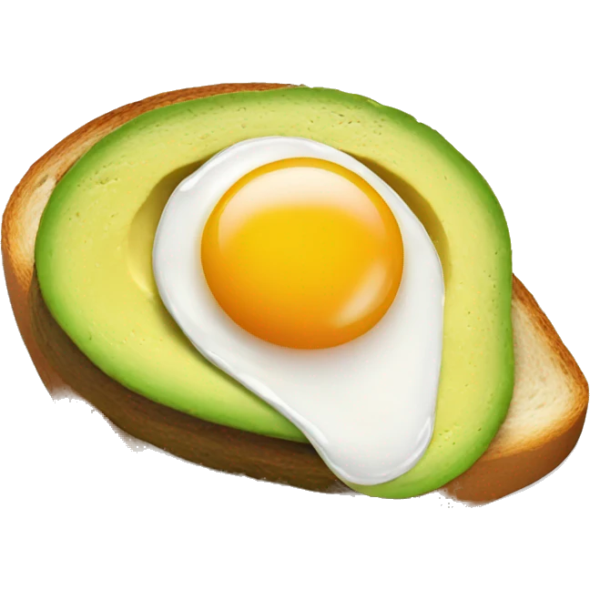 Avocado toast with fried egg emoji