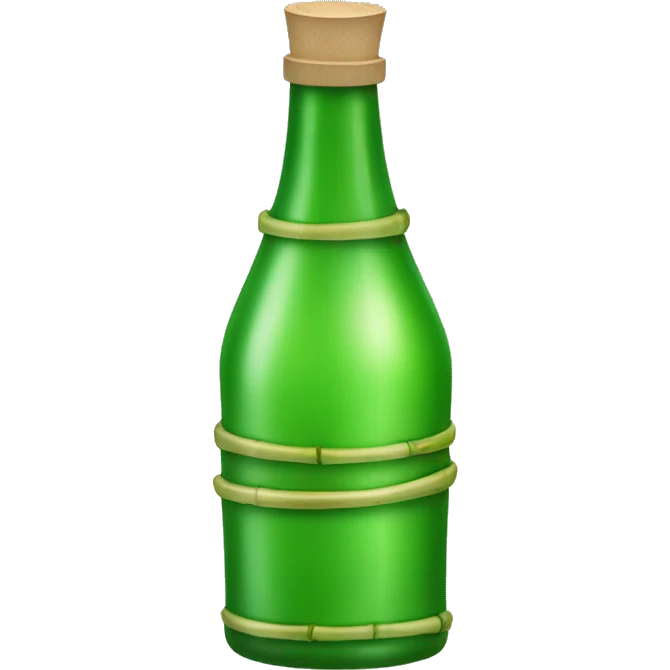 green bamboo liquor bottle emoji