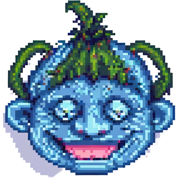 troll face pixel art style, retro meme look emoji