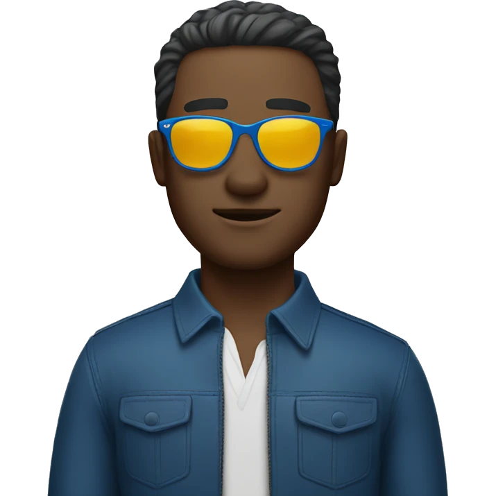 Man wearing blue sunglasses emoji