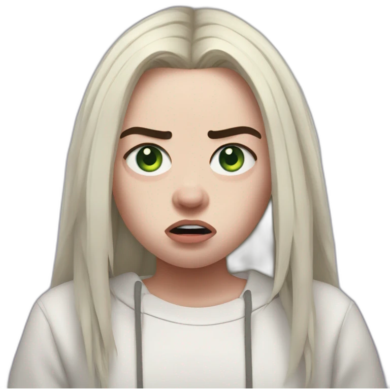 angry billie eilish emoji