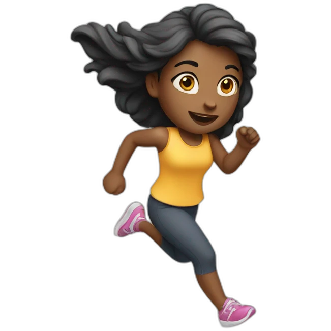 Girl run emoji