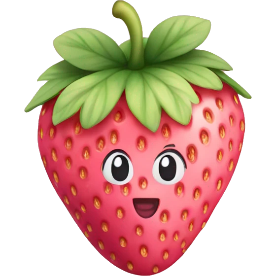 Light Pink strawberry with bow emoji