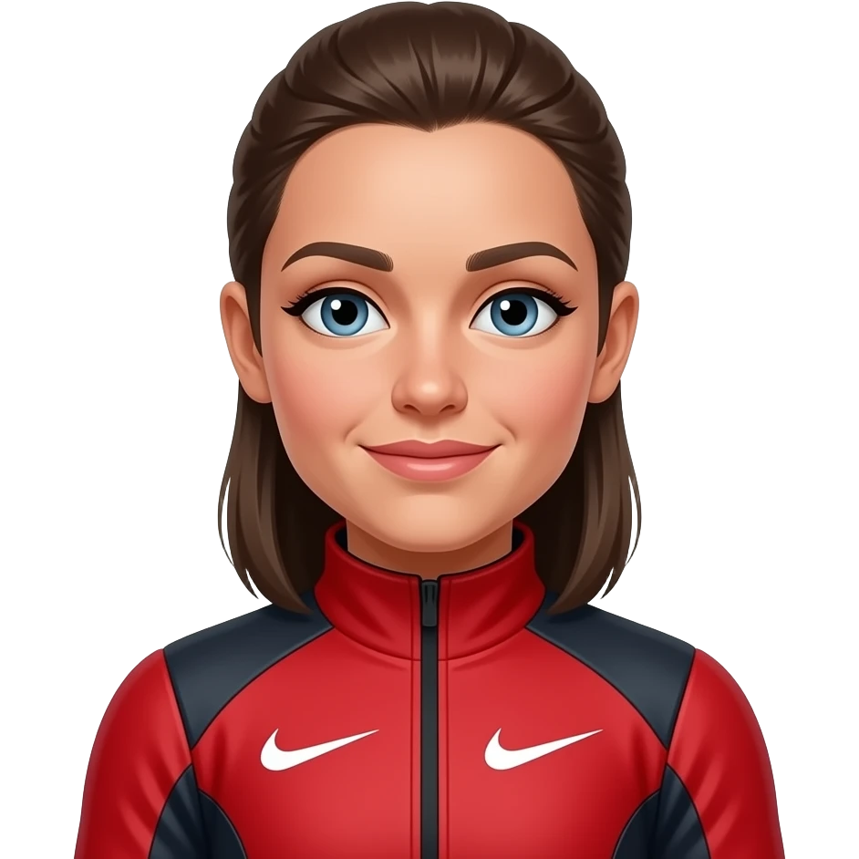 Female USA Olympic Bobsledder Red emoji