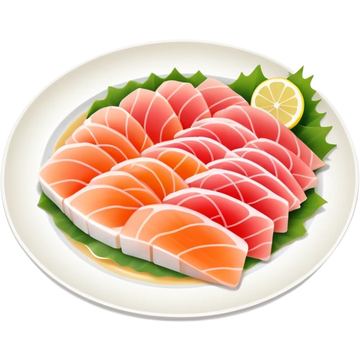 Plate of yellowtail sashimi emoji
