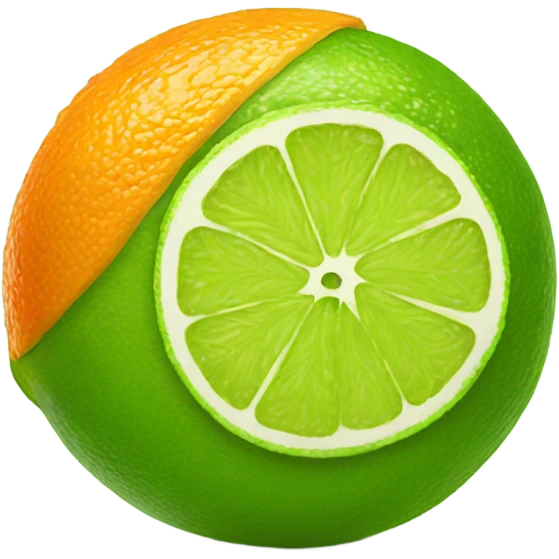 lime with orange pulp inside emoji