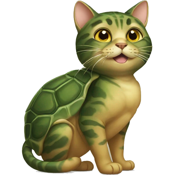  cat mixed with turtle emoji