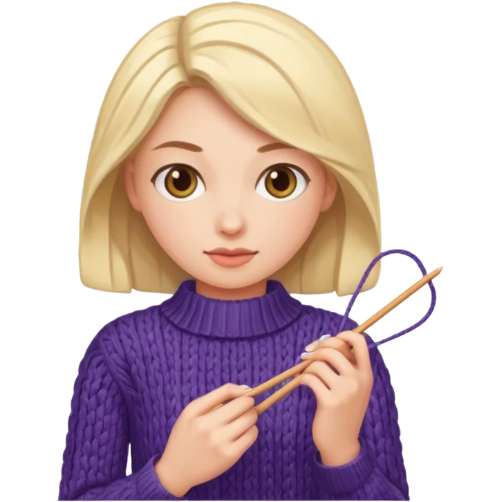 women who knit emoji