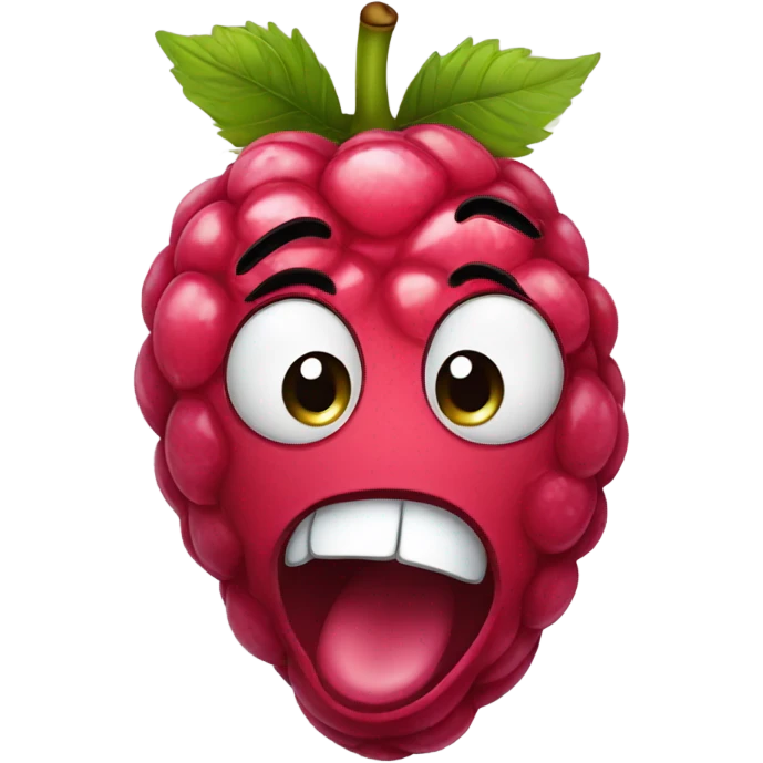 Happy crying raspberry emoji