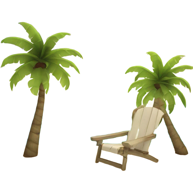 Beach with palm tree emoji