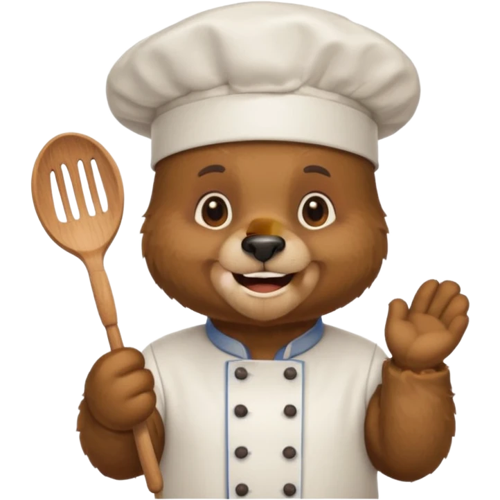a bear wearing a chef hat  emoji