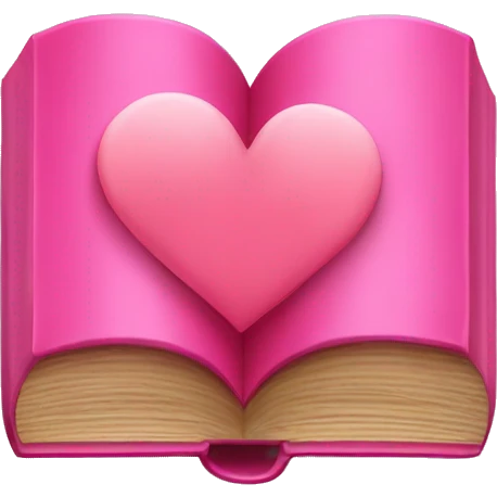 pink book with heart emoji