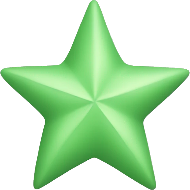 sage green star in ios star shape emoji