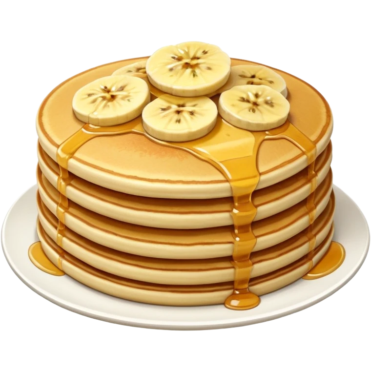 Pancakes with bananas on top emoji