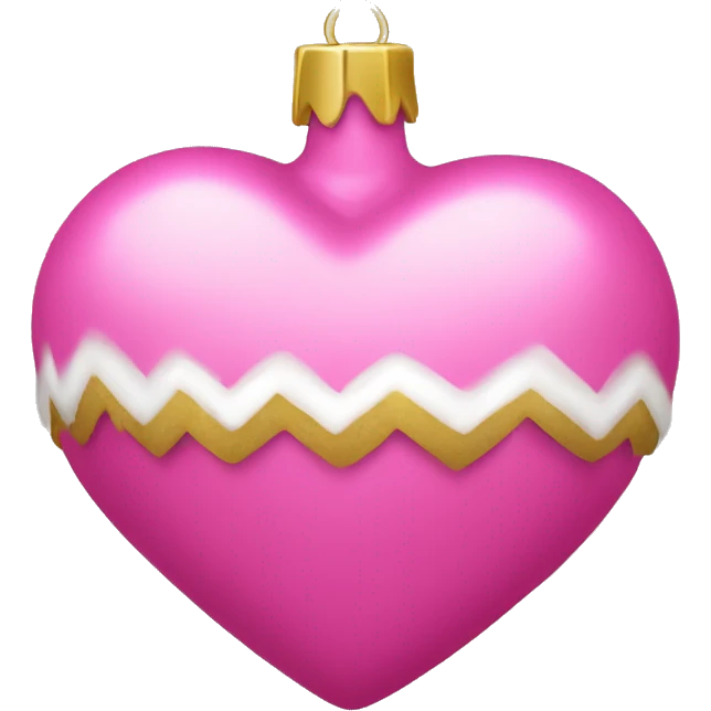 pink heart shaped christmas ornament  emoji