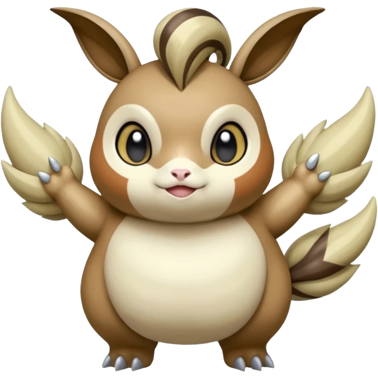 Cool epic legendary big chubby fluffy elegant cute handsome realistic Meloetta-Inteleon-Gabite-Palkia-Pokémon-Fakémon-fusion-hybrid-creature emoji