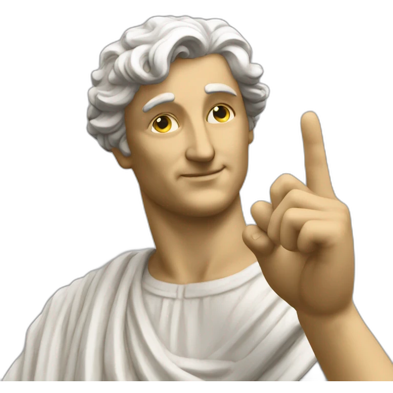 italian statue doing pinched fingers emoji