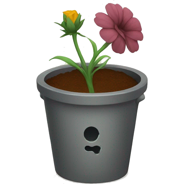 a pot with a dead flower







 emoji