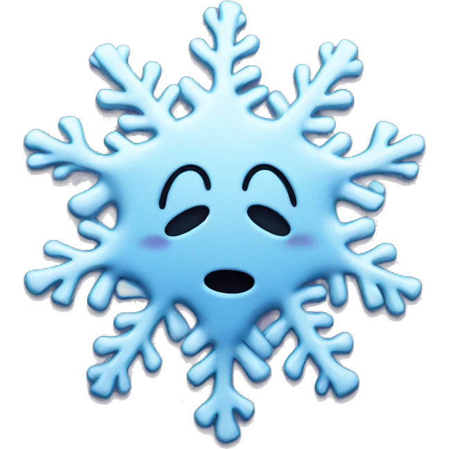 Melting snowflake emoji