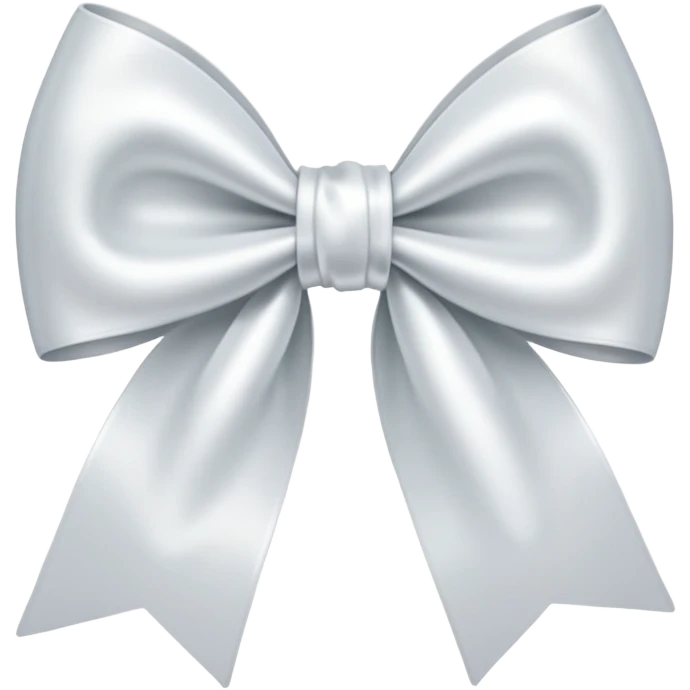 white satin bow emoji