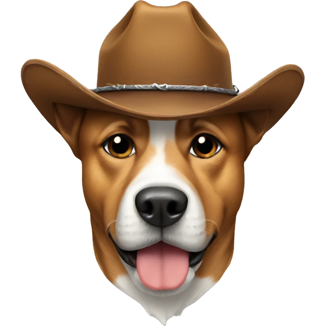 dog wearing a cowboy hat  emoji