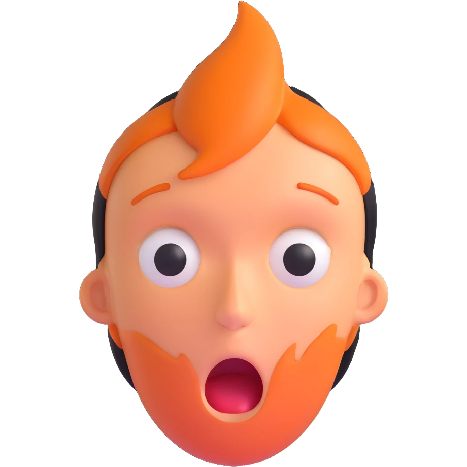 shocked and confused face emoji