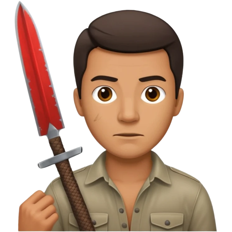 Un señor guapo con un machete emoji