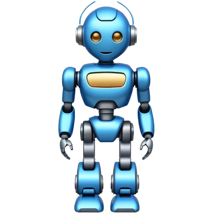 blue artificial intelligence robot emoji