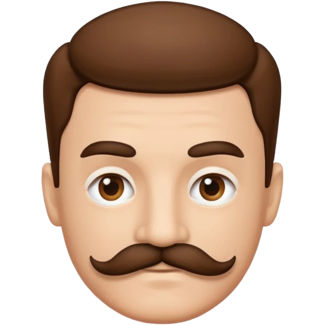 picture 2 with another style of mustache emoji