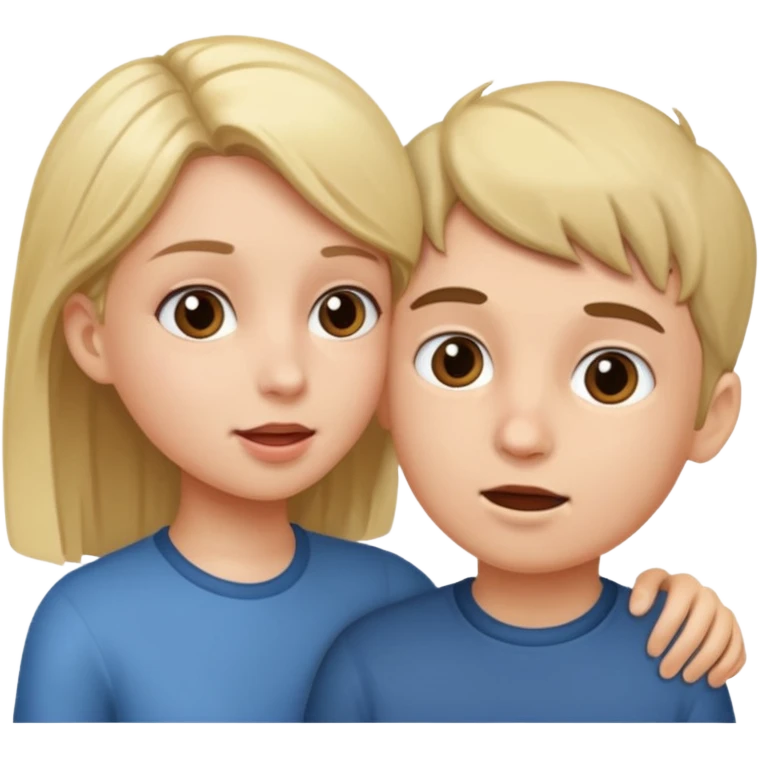 Girl giving boy head emoji