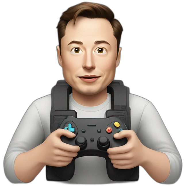 elon musk playing video games  emoji