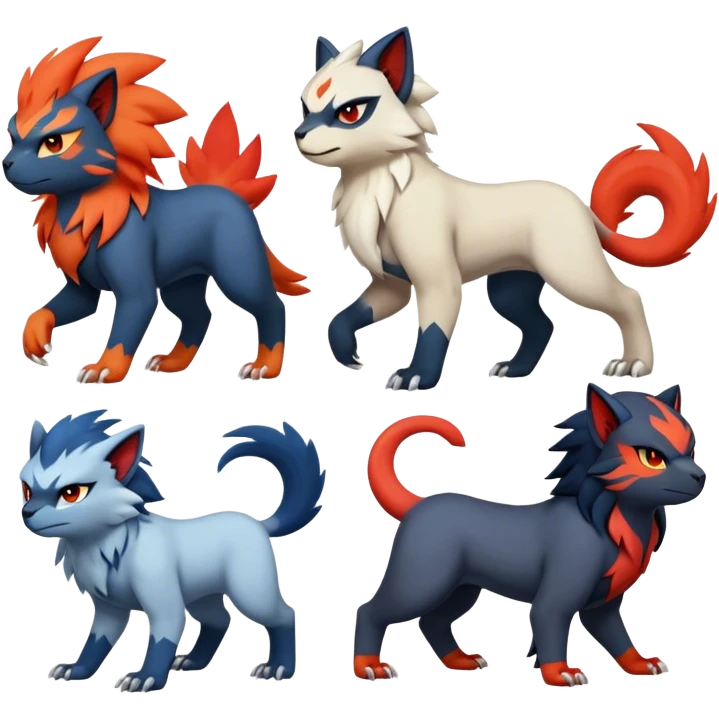  Quilava-Absol-Litten full body emoji
