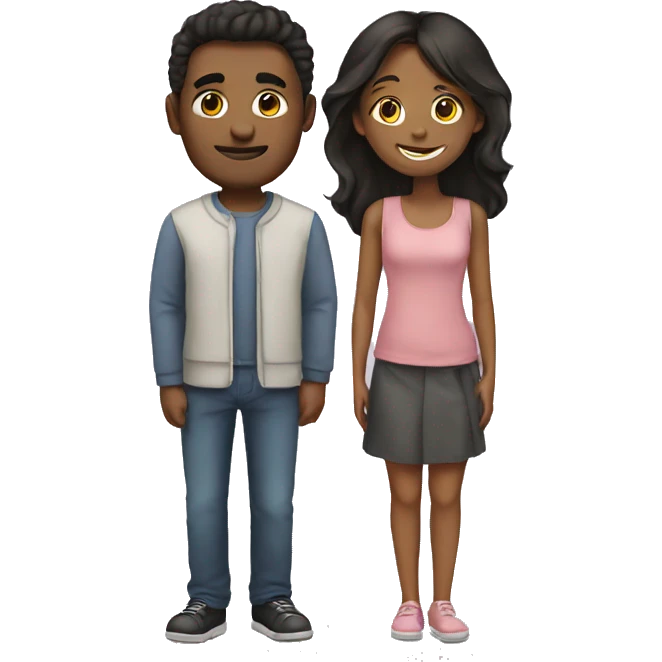 Guy and girl together in love emoji