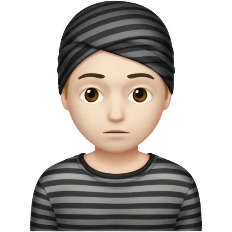 thief, with stripped shirt. emoji
