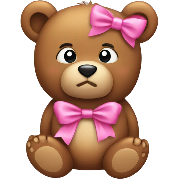 bear with a pink bow emoji